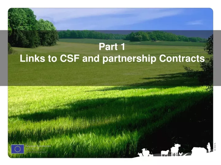 part 1 links to csf and partnership contracts