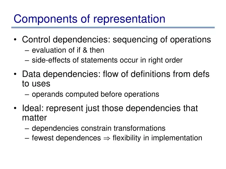components of representation