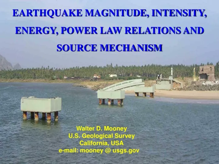 earthquake magnitude intensity energy power
