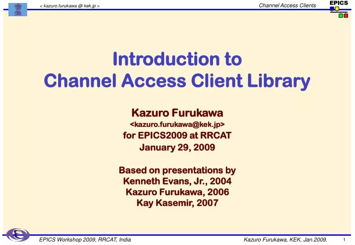 introduction to channel access client library