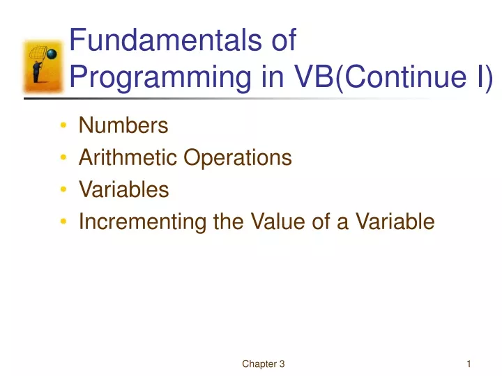 fundamentals of programming in vb continue i