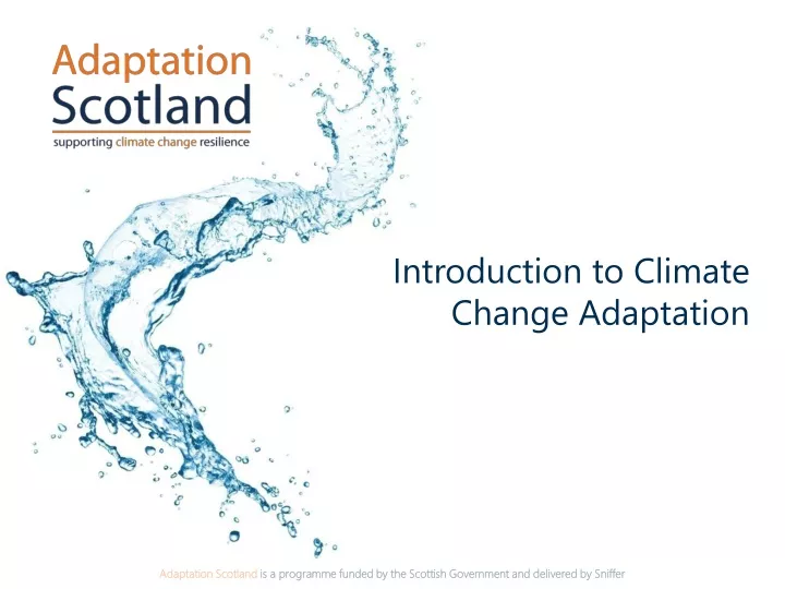 introduction to climate change adaptation