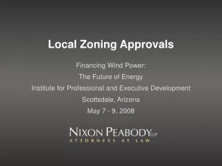 Local Zoning Approvals