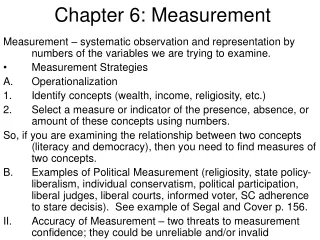 Chapter 6: Measurement