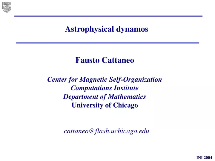 astrophysical dynamos
