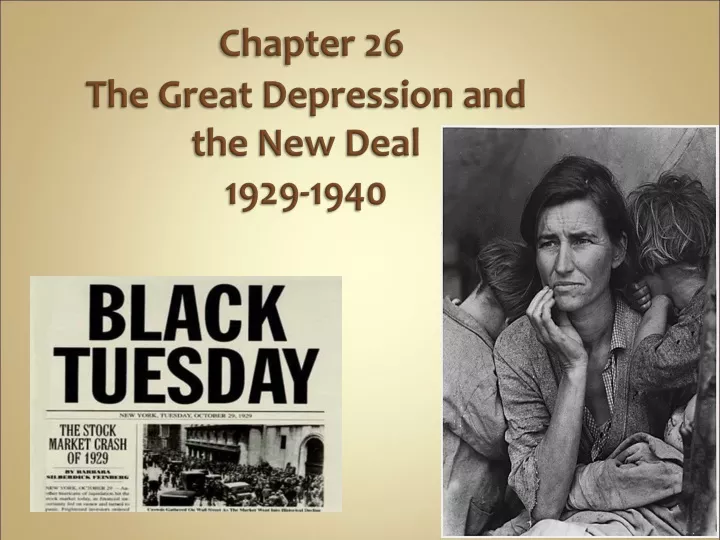 chapter 26 the great depression and the new deal 1929 1940