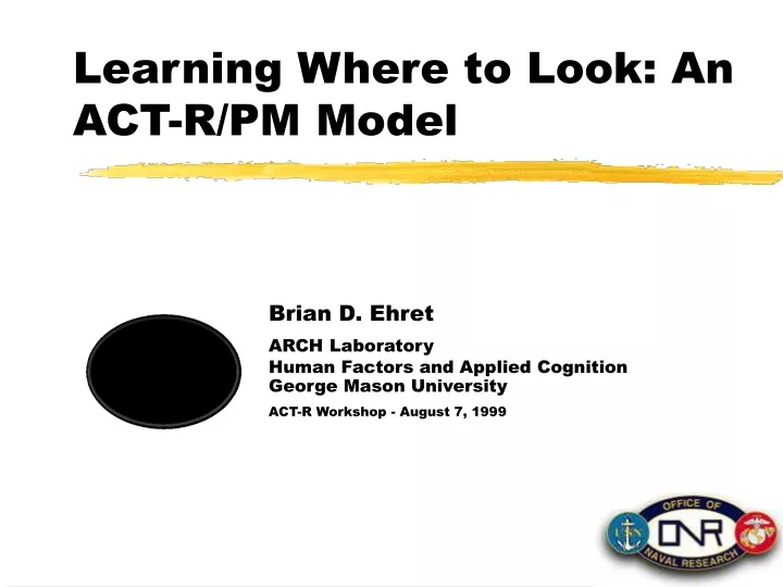 learning where to look an act r pm model