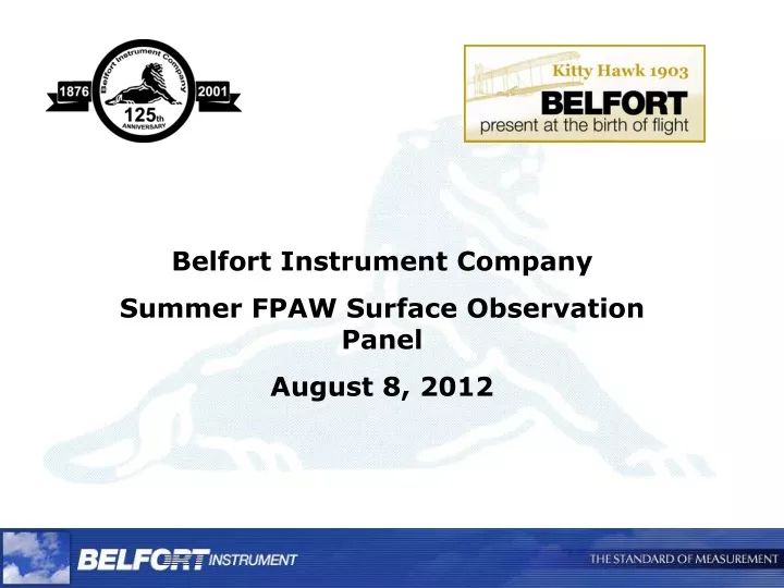 belfort instrument company summer fpaw surface