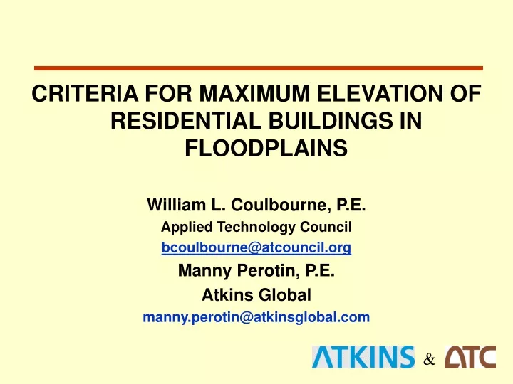 criteria for maximum elevation of residential