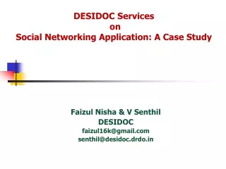 DESIDOC Services  on  Social Networking Application: A Case Study