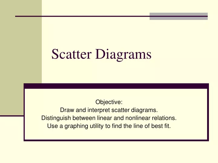 scatter diagrams