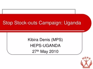 Stop Stock-outs Campaign: Uganda