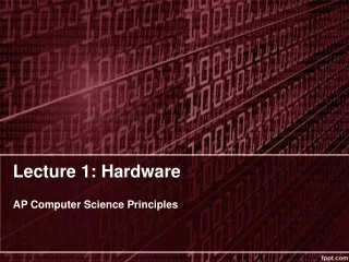 Lecture 1: Hardware  AP Computer Science Principles