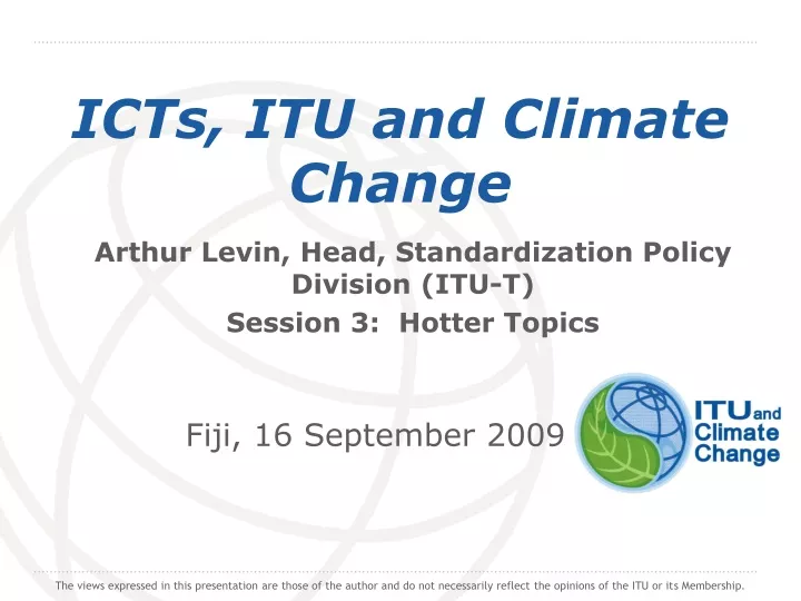 icts itu and climate change