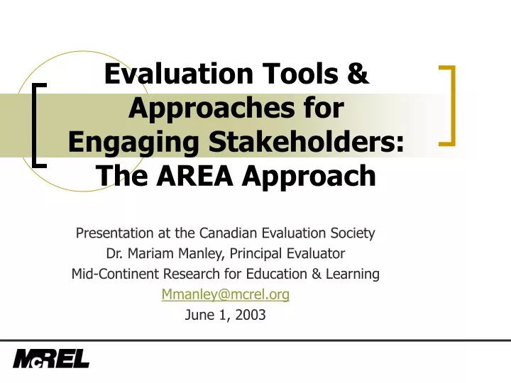 evaluation tools approaches for engaging