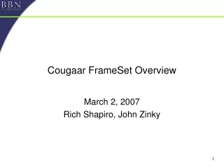 Cougaar FrameSet Overview