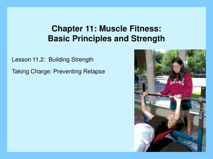 chapter 11 muscle fitness basic principles and strength