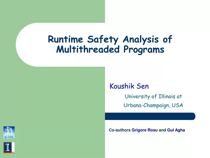 runtime safety analysis of multithreaded programs