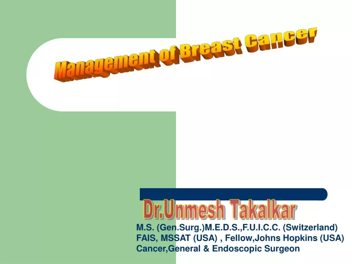 management of breast cancer