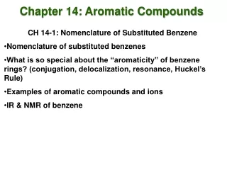 Chapter 14: Aromatic Compounds