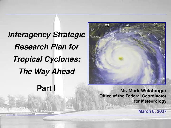 interagency strategic research plan for tropical