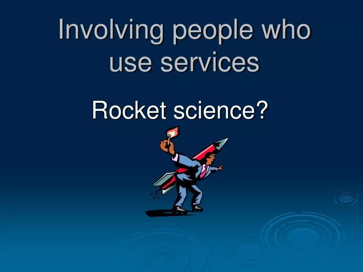 involving people who use services