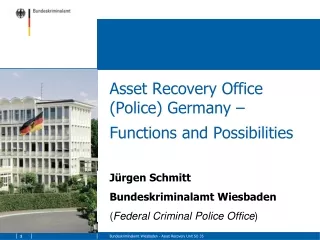 Asset Recovery Office (Police) Germany – Functions and Possibilities