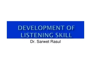 Dr. Sarwet Rasul
