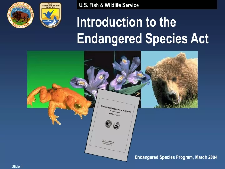 introduction to the endangered species act