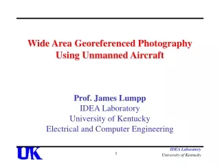 Wide Area Georeferenced Photography  Using Unmanned Aircraft