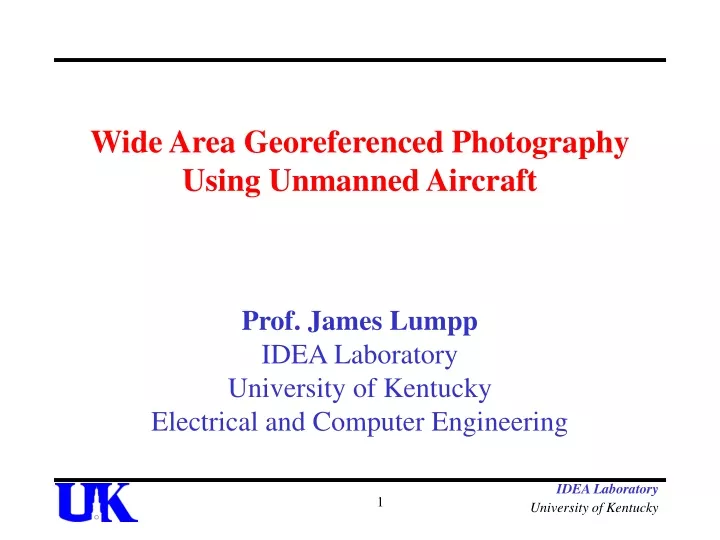 wide area georeferenced photography using unmanned aircraft