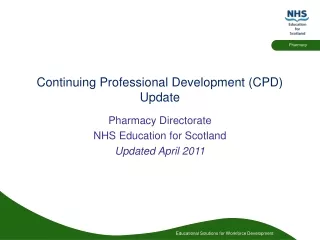 Continuing Professional Development (CPD)  Update