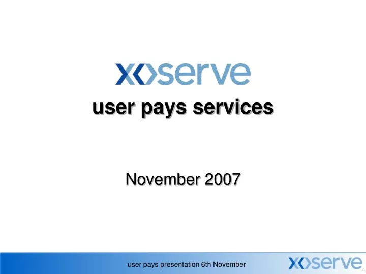 user pays services