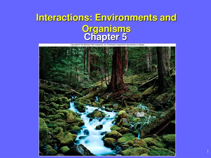 interactions environments and organisms