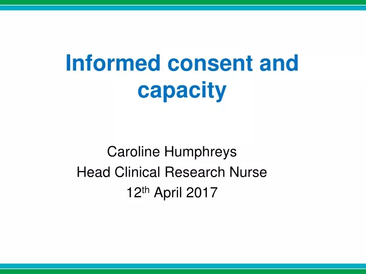 informed consent and capacity
