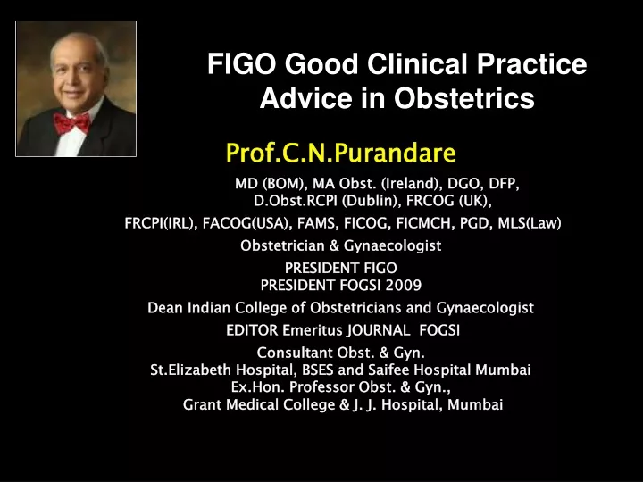figo good clinical practice advice in obstetrics