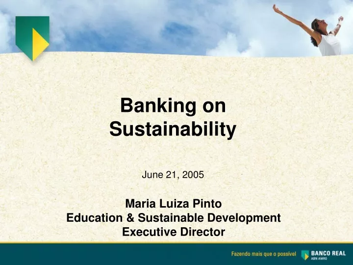 banking on sustainability