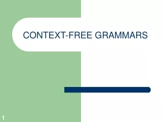 CONTEXT-FREE GRAMMARS