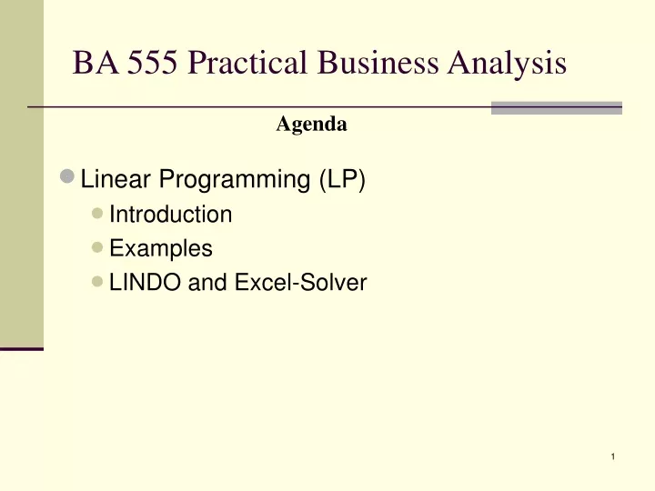 ba 555 practical business analysis
