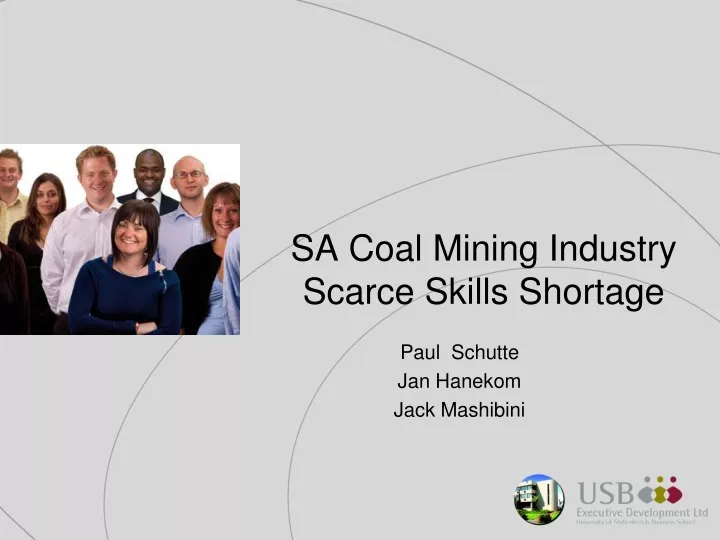 sa coal mining industry scarce skills shortage