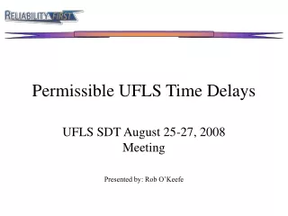 Permissible UFLS Time Delays