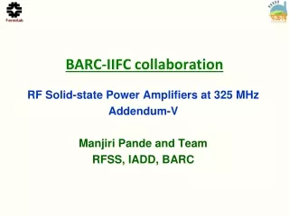 BARC-IIFC collaboration