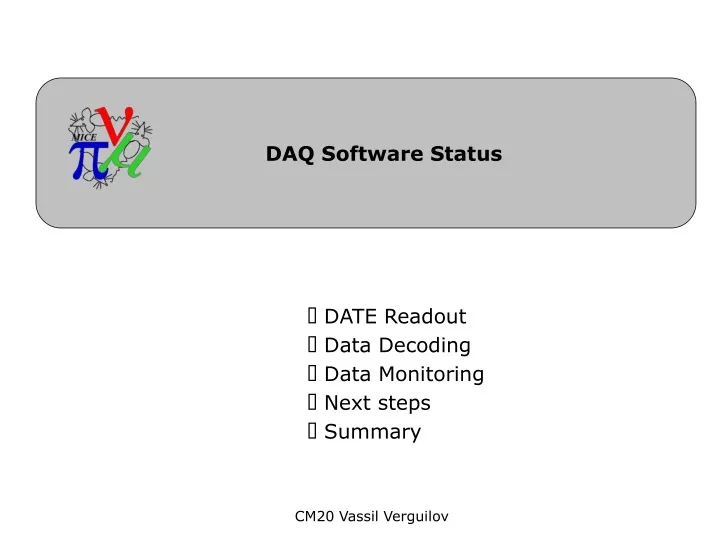 daq software status