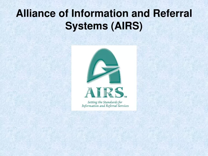 alliance of information and referral systems airs