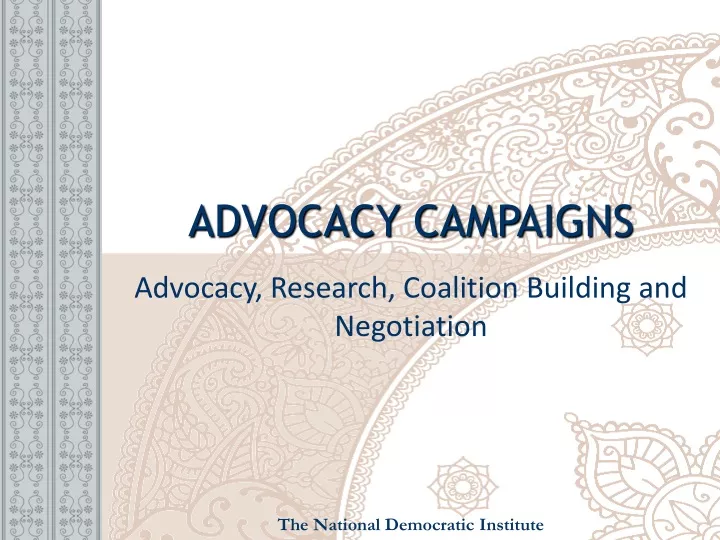 advocacy campaigns