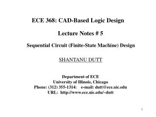 ECE 368: CAD-Based Logic Design