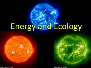 Energy and Ecology