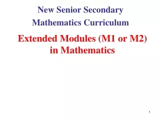 Extended Modules (M1 or M2) in Mathematics