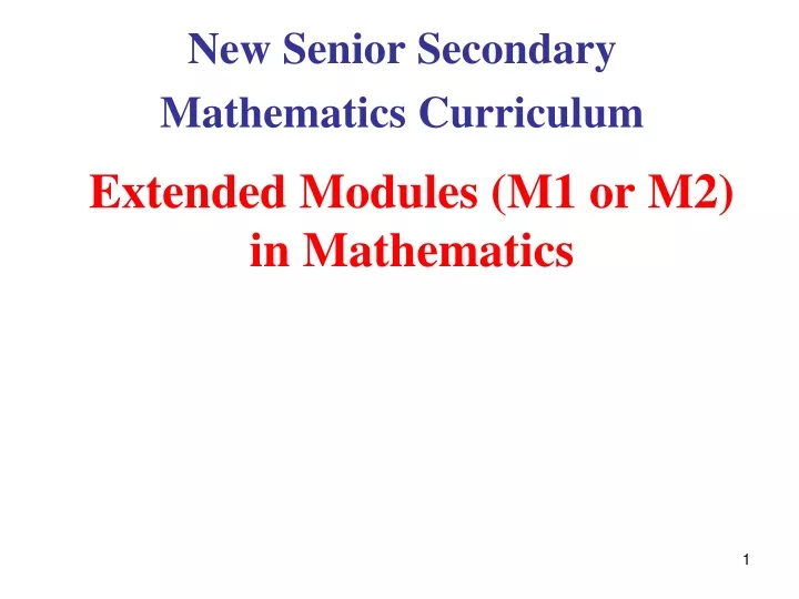 extended modules m1 or m2 in mathematics