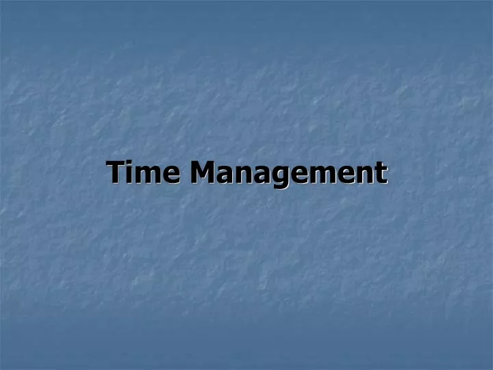 time management